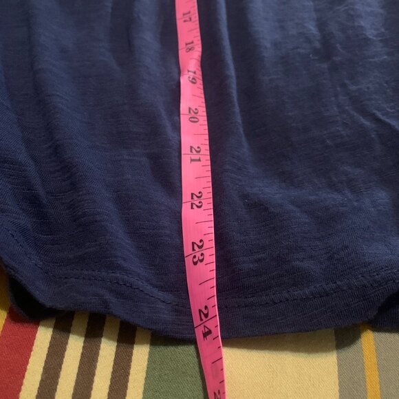 Lucky Brand Women's Top Navy Sleeveless Tank White Floral Embroidery Sz M Boho - Picture 14 of 15